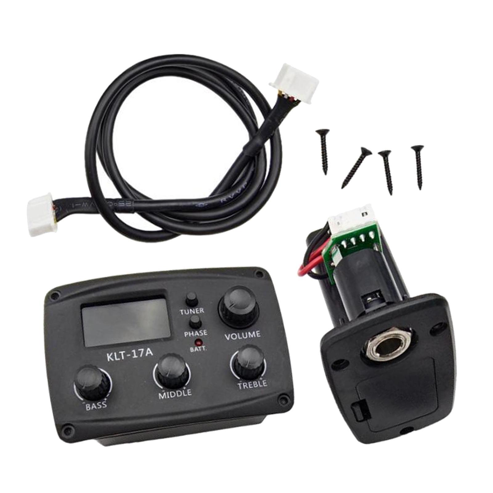 Guitar EQ Equalizer Pickup, Musical Instrument,Equalizer Tuner Piezo Pickup Luthier DIY Parts Guitar Pickup, EQ Equalizer