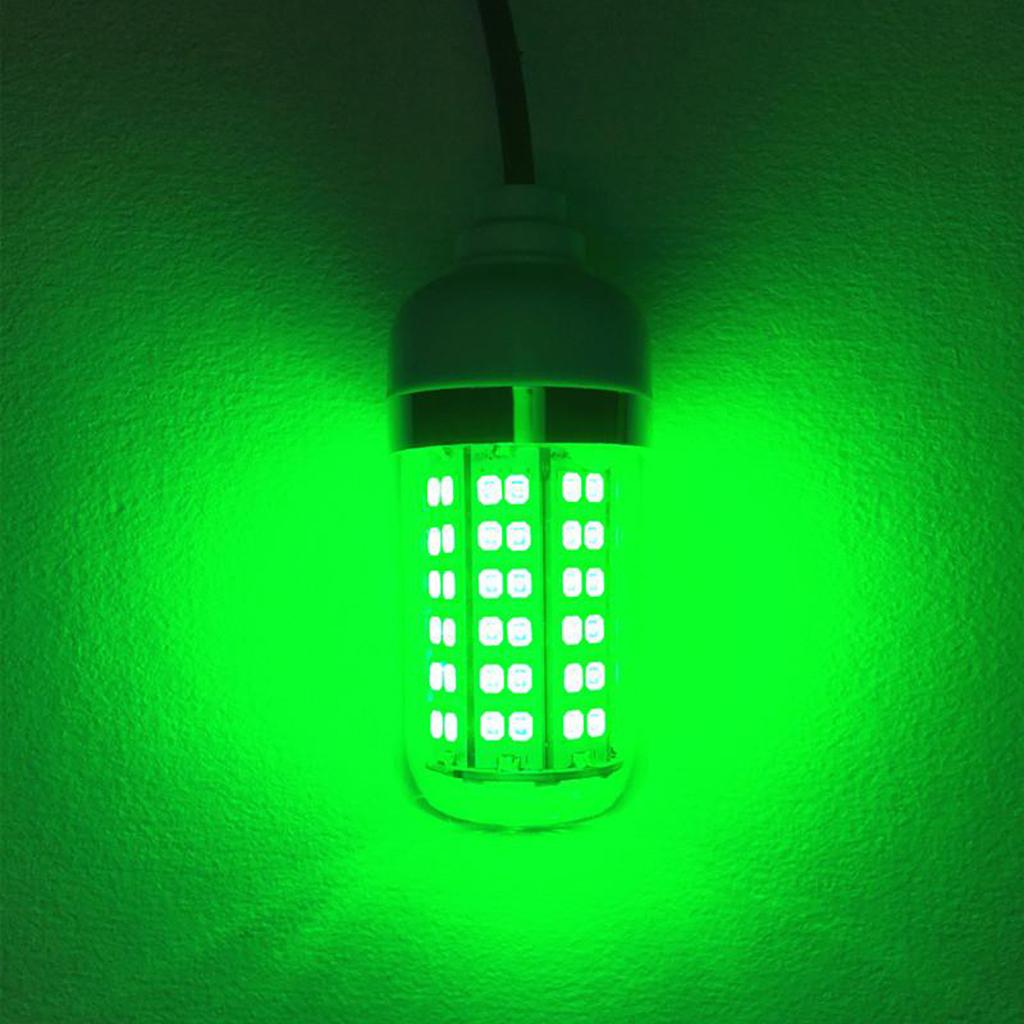 2xIP68 Waterproof 12V Led Green Underwater Fishing Light Attract Prawns Squid Lamp