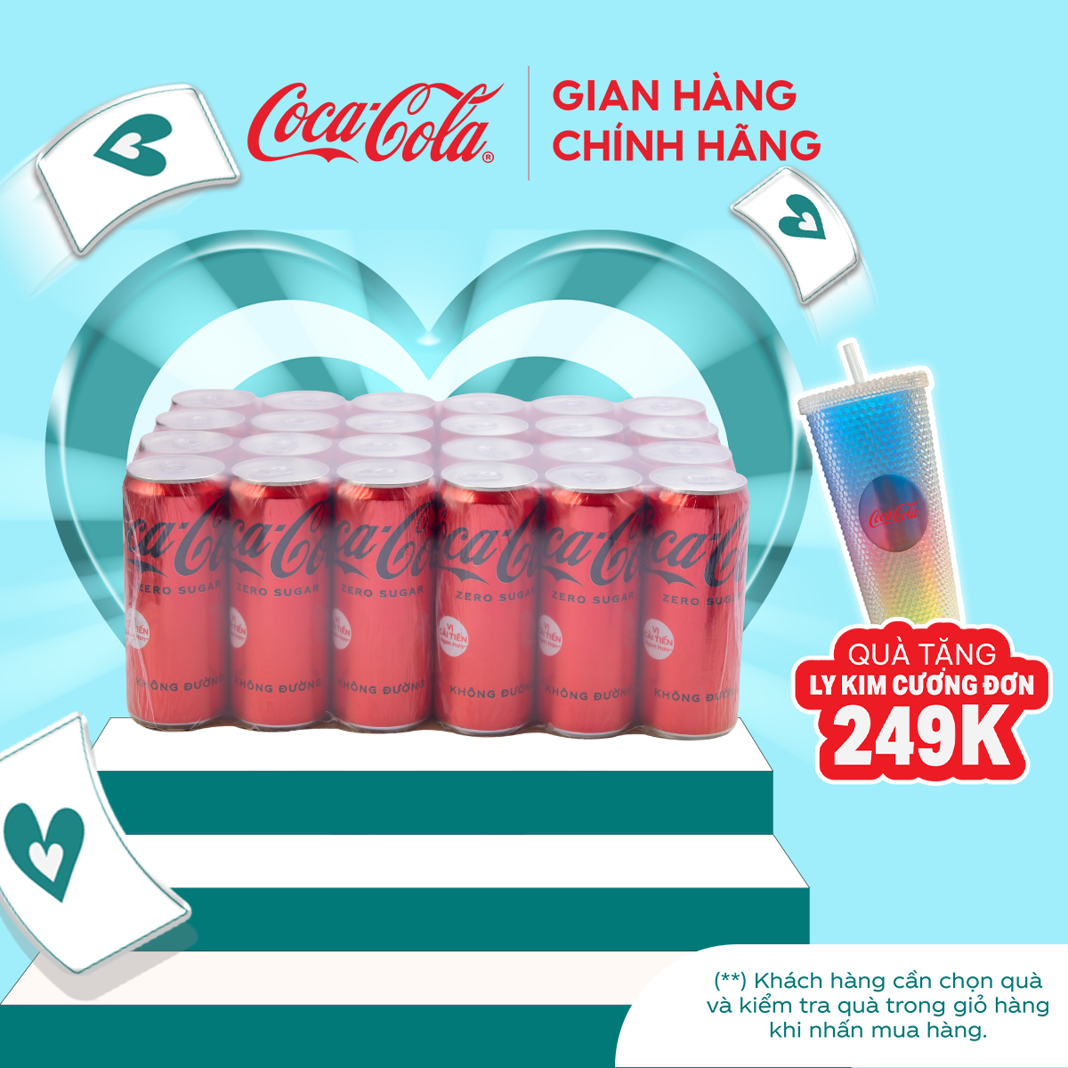 Lốc 24 lon Coca-Cola Zero 320ml/lon
