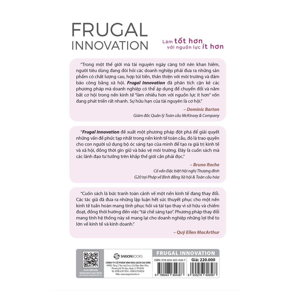 Làm tốt hơn với nguồn lực ít hơn - Frugal Innovation - Tác giả Jaideep Prabhu , Navi Radjou