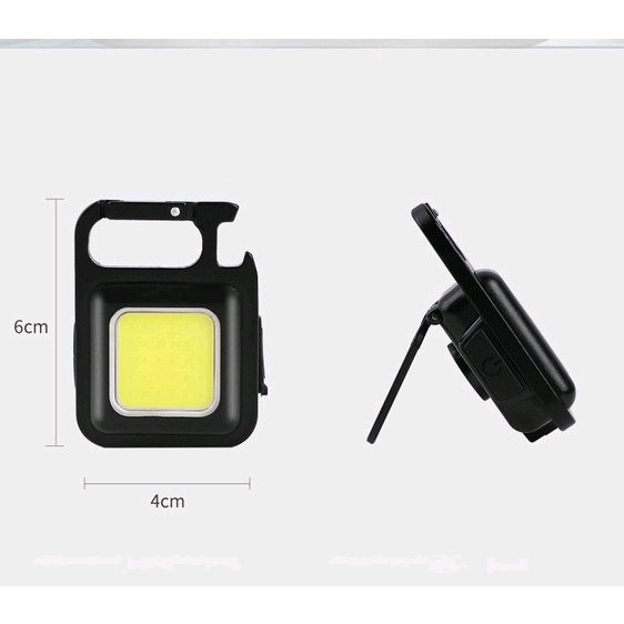 Đèn Pin Led Mini Móc Khóa sạc USB Dùng Mở Nắp Chai Đa Năng,Tích điện và Nhấp Nháy