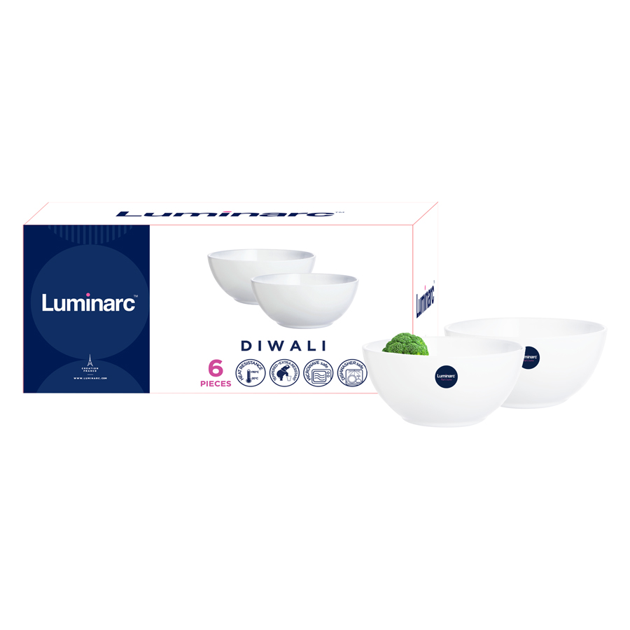 Combo 6 Chén Thủy Tinh Luminarc Diwalli (11.5cm)