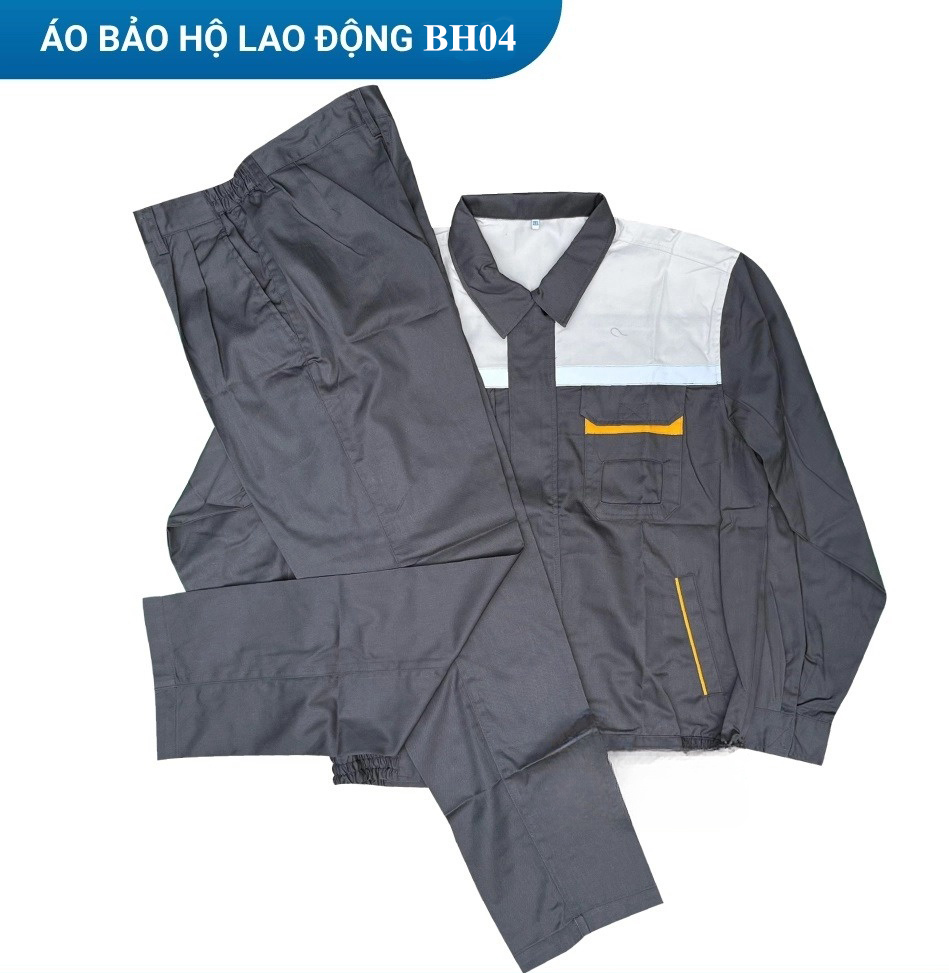 Quần áo lao động BH04 - chất liệu vải Pangrim - nhận in logo từ 2 áo