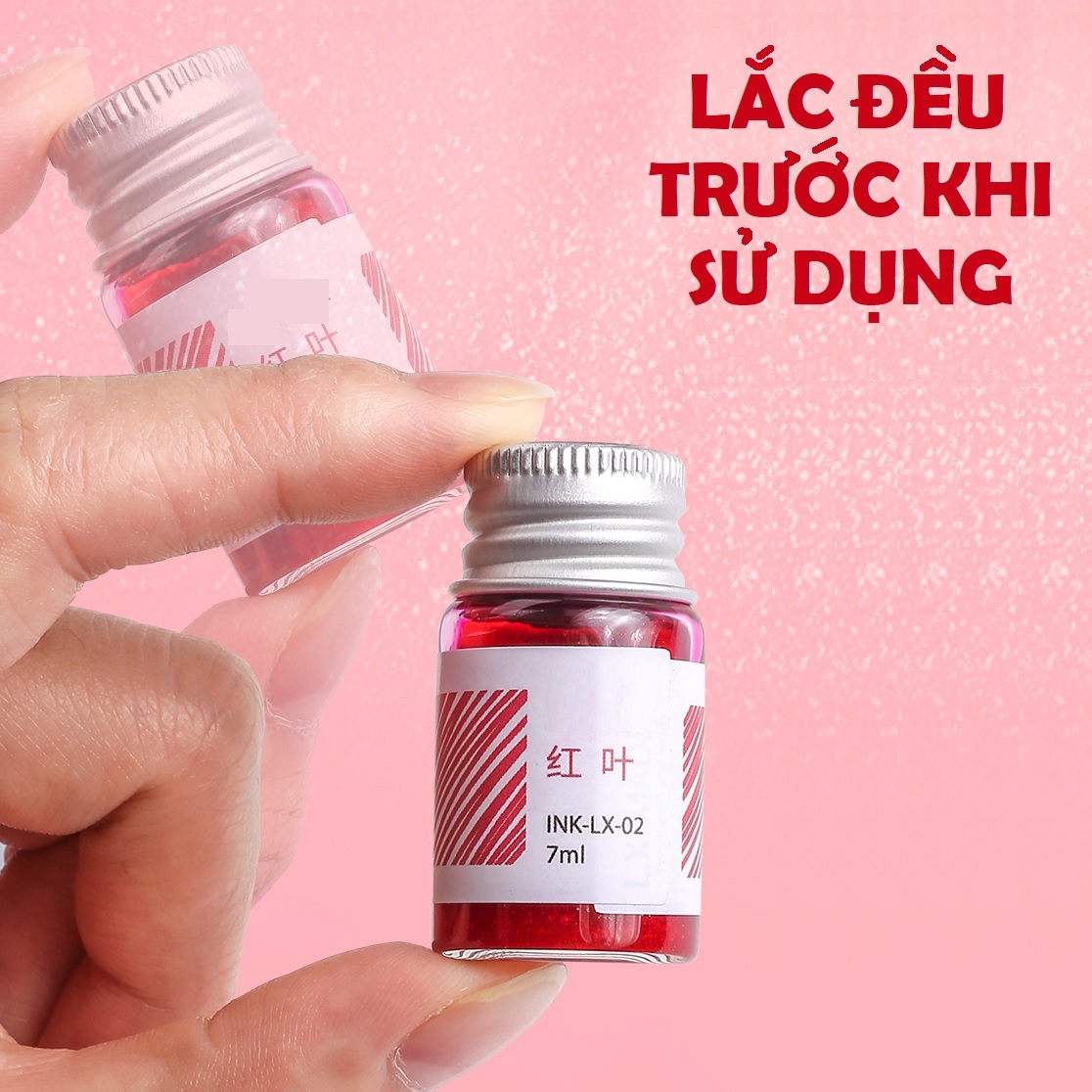 Bút pha lê 1 bút tặng kèm 4 lọ mực đủ màu + 1 cốc đựng nước + 1 gác cọ hàng bút thuỷ tinh chuyên tập viết chữ Trung Quốc, Calligraphy, thư pháp ( Màu bút và mực ngẫu nhiên )