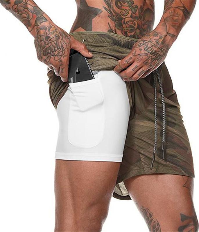 Quần Short Tập Gym Chạy Bộ Thể Thao Nam 2 Lớp