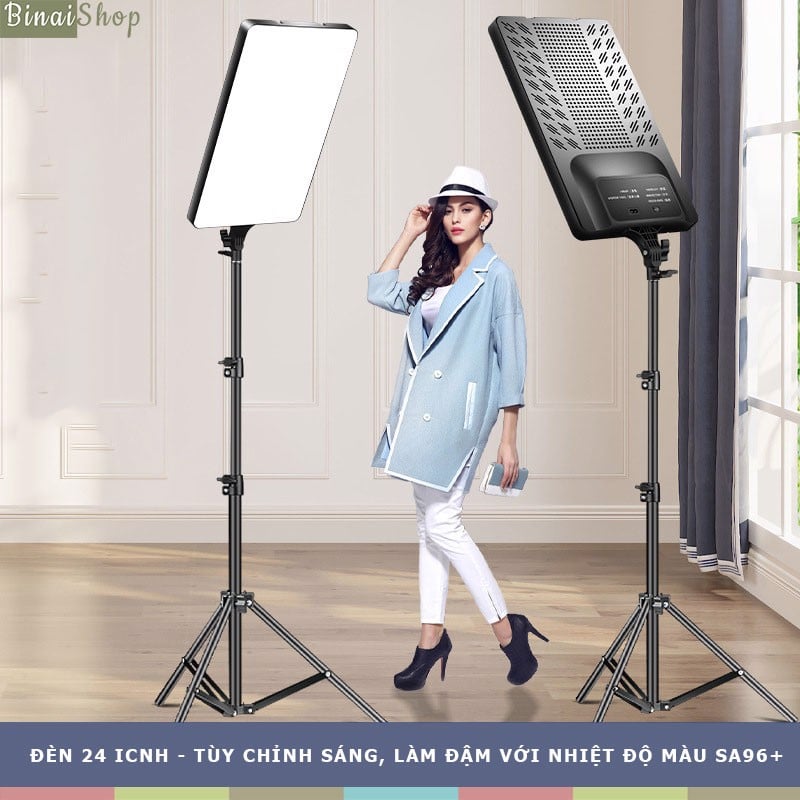 RL-24 - Đèn LED Panel Kích Thước 24 Inch, Trợ Sáng Cho Quay Phim, Studio Nhỏ, Livestream, Chụp Mẫu Chân Dung