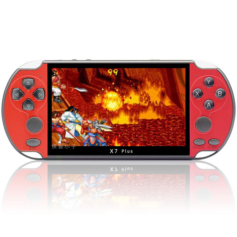 Máy chơi game cầm tay PSP màn hình lớn X7 PLUS 5.1 inch phong cách mới nhất 128-bit arcade cầm tay GBA Three Kingdoms FC