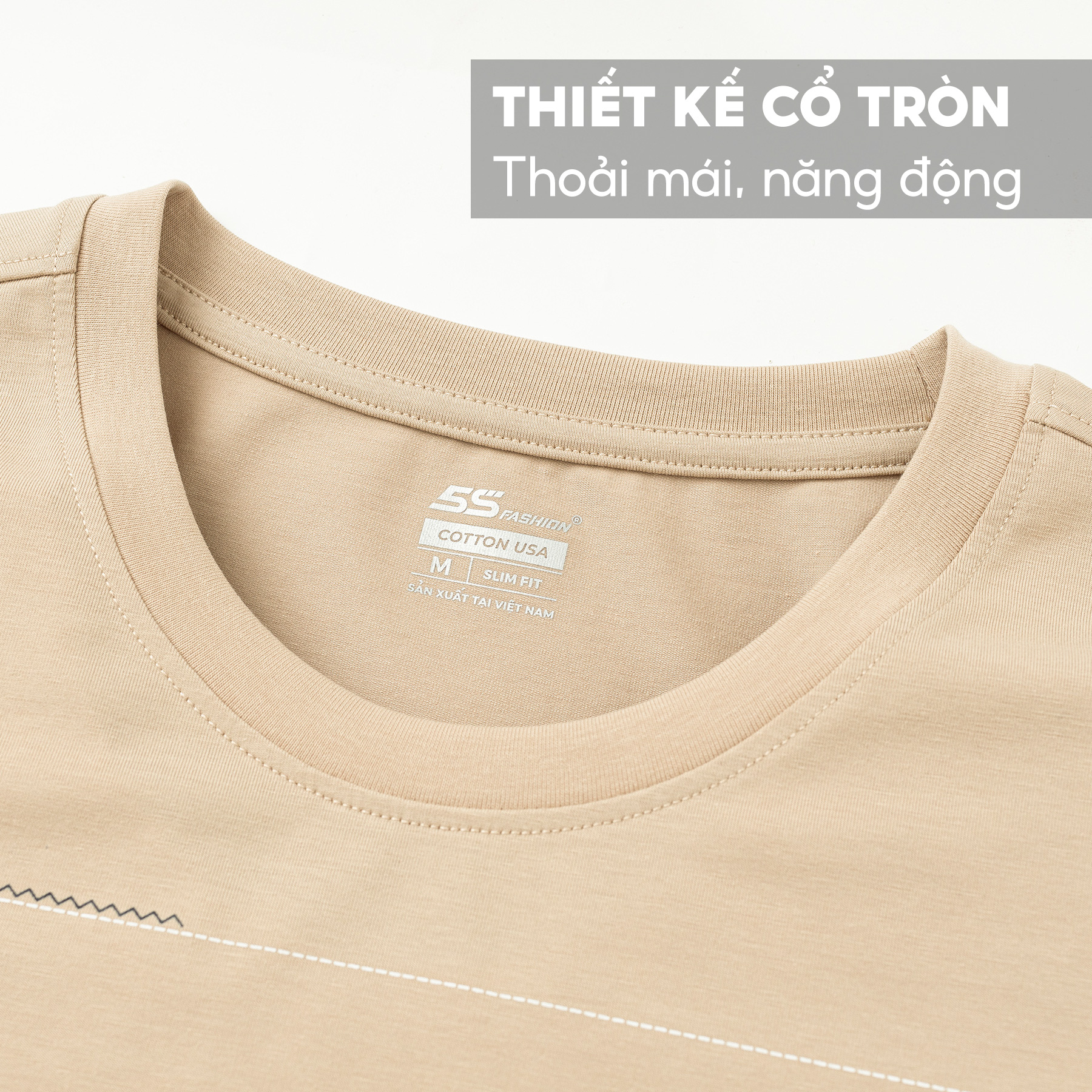 Áo Thun Nam Ngắn Tay 5S FUTURE, Chất Cotton USA, Mềm Mịn, Thấm Hút, Mát, Co Giãn, In Trẻ Trung