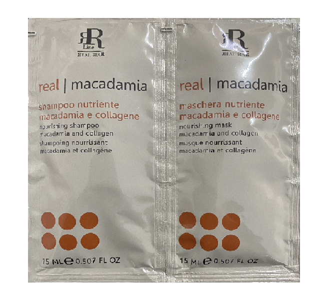 Combo 2 gói dầu gội xả phục hồi tóc hư tổn RRline Macadamia Star 30ml