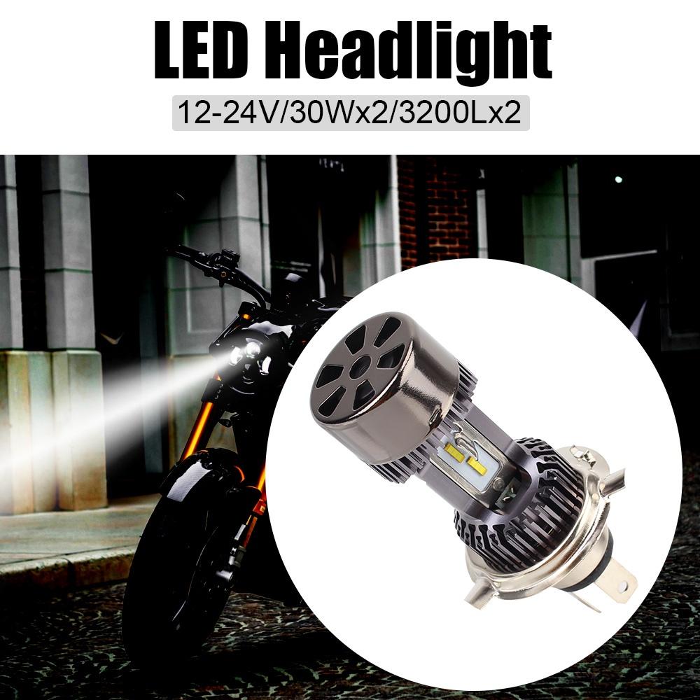 1 đèn pha LED H4 BA20D 30W cho xe máy
