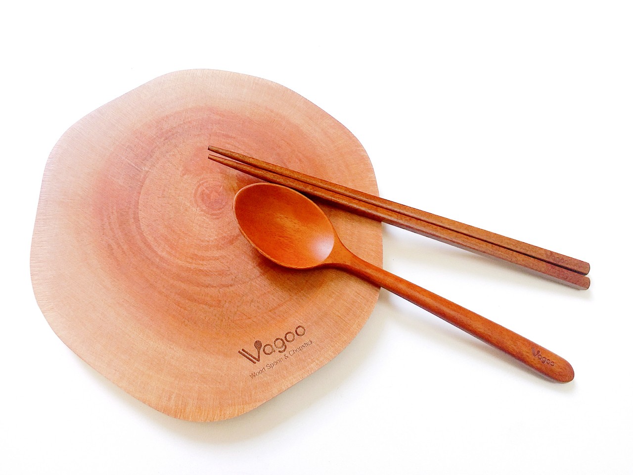 Tấm Lót Tròn Bằng Gỗ Xà Cừ Tự Nhiên - VAGOO - Làm Thủ Công Chống Thấm, Chống Ẩm Mốc, An Toàn Cho Sức Khoẻ