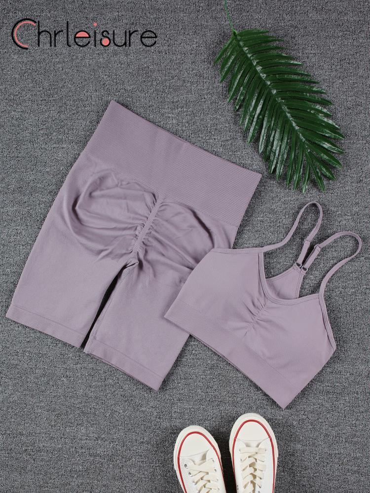 CHRLEISURE 2 Món Bộ Thể Thao Liền Mạch Yoga Crop Top Bra Quần Legging Bộ Đồ Thể Thao Chắc Chắn Tập Luyện Bộ Đồ Tập Gym Thể Hình Quần Áo Thể Thao Color: Red pants set Size: S