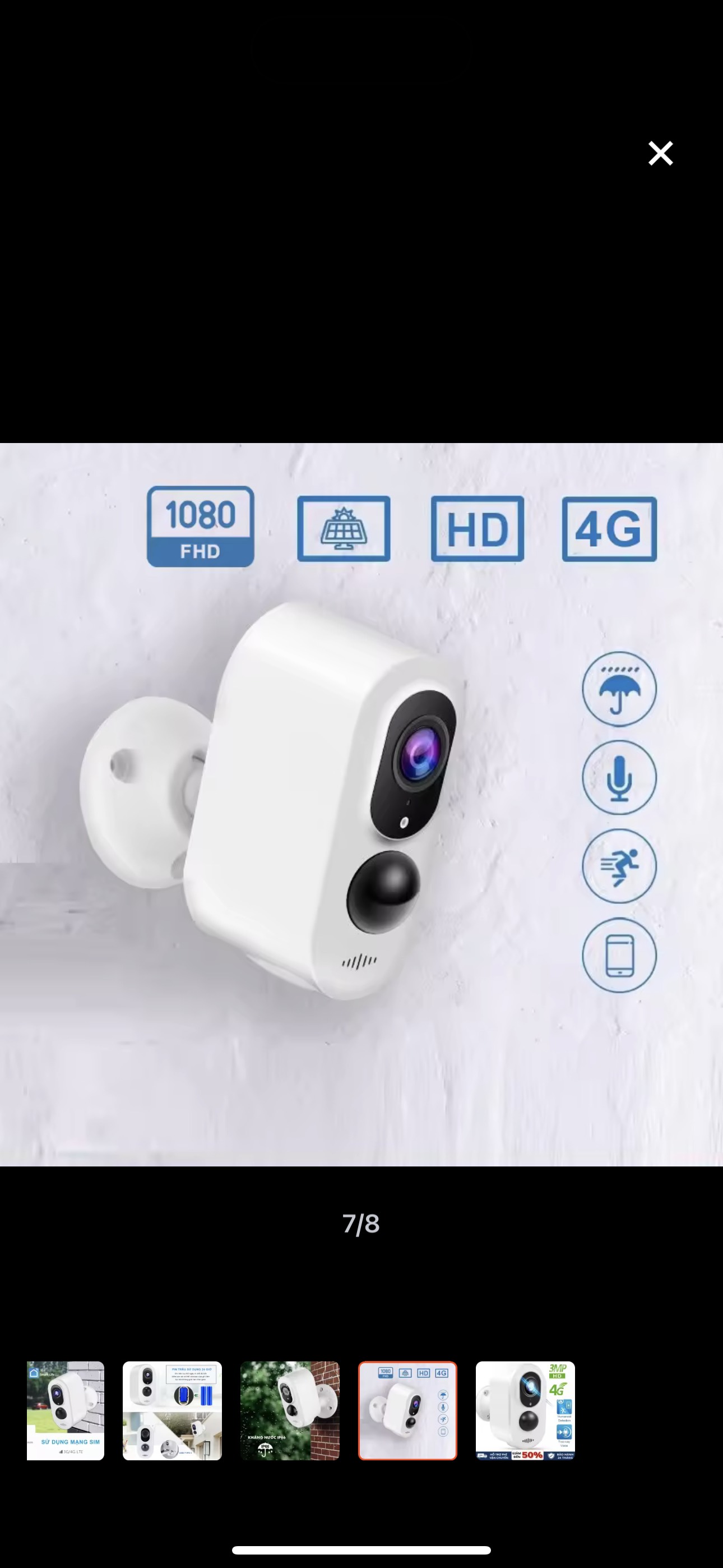 CAMERA GẮN SIM 4G - S15 - 1080P CHỐNG NƯỚC KÈM THẺ 64GB