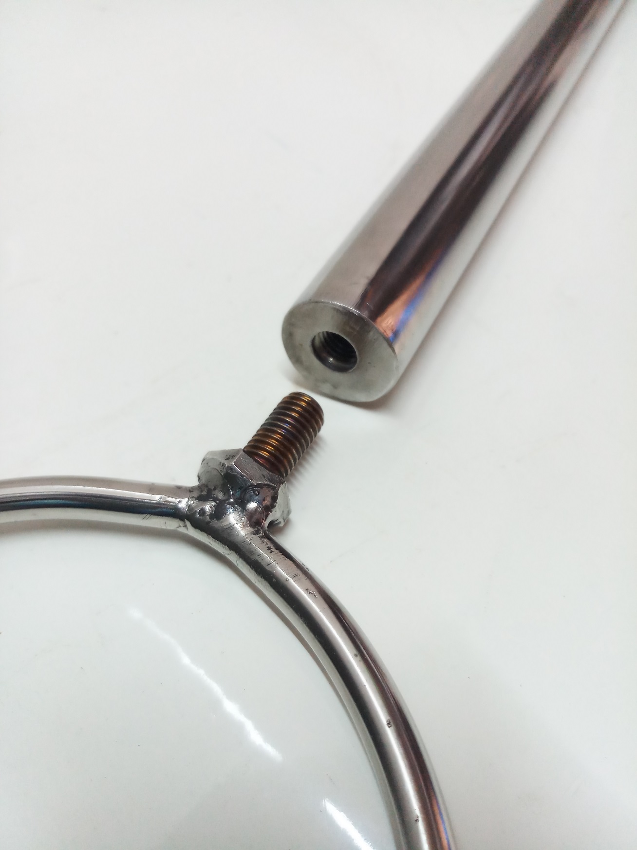 CHỈA QUAY HEO CÁN INOX DÀY 8LY THIẾT KẾ TIỆN LỢI THÁO LẮP CÁN RỜI.