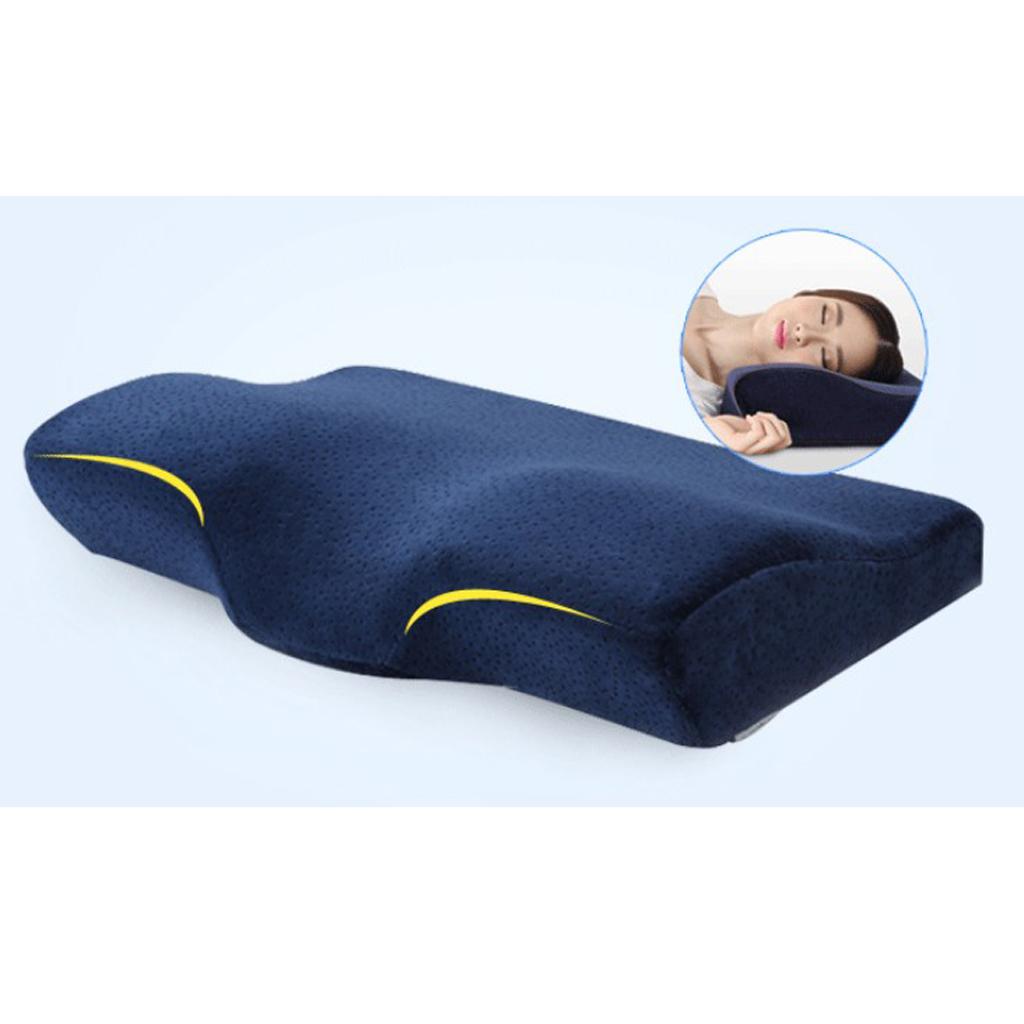 2pc Memory Foam Core Pillows Sleep Pillow Rest Sleeping Neck Head Back Supporter