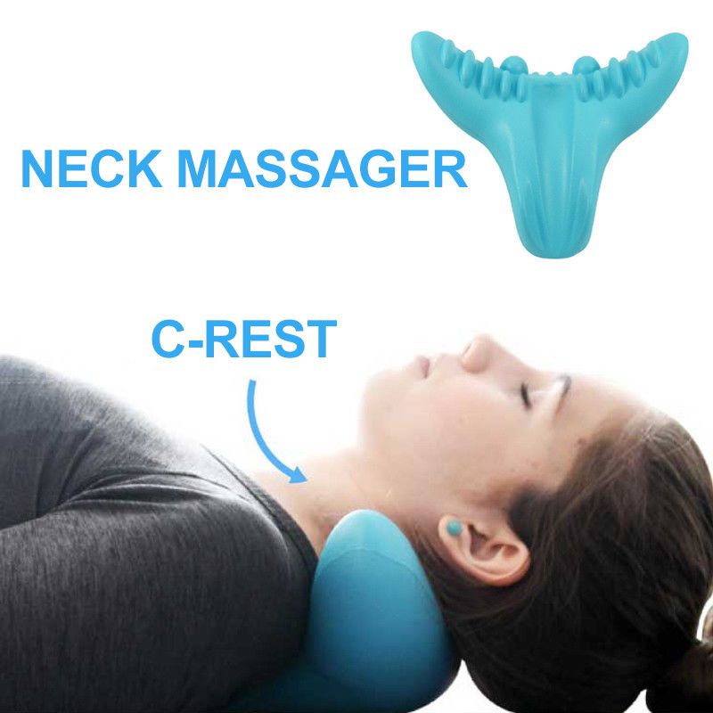 Gối Kê Cột Sống Cổ Massage Thư Giản, Có Vân Bấm Huyệt Lưu Thông Máu, Giảm Tê Nhức, Cải Thiện Giấc Ngủ