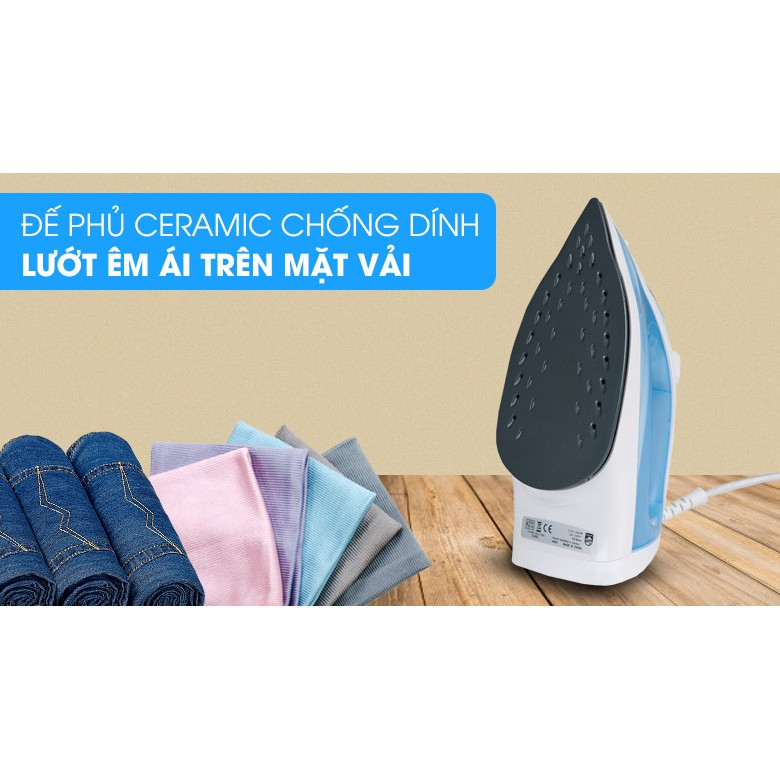 Bàn là hơi nước cầm tay Philips GC1740, công suất 2000W, phun hơi tự động, bảo hành 2 năm| Hàng Chính Hãng