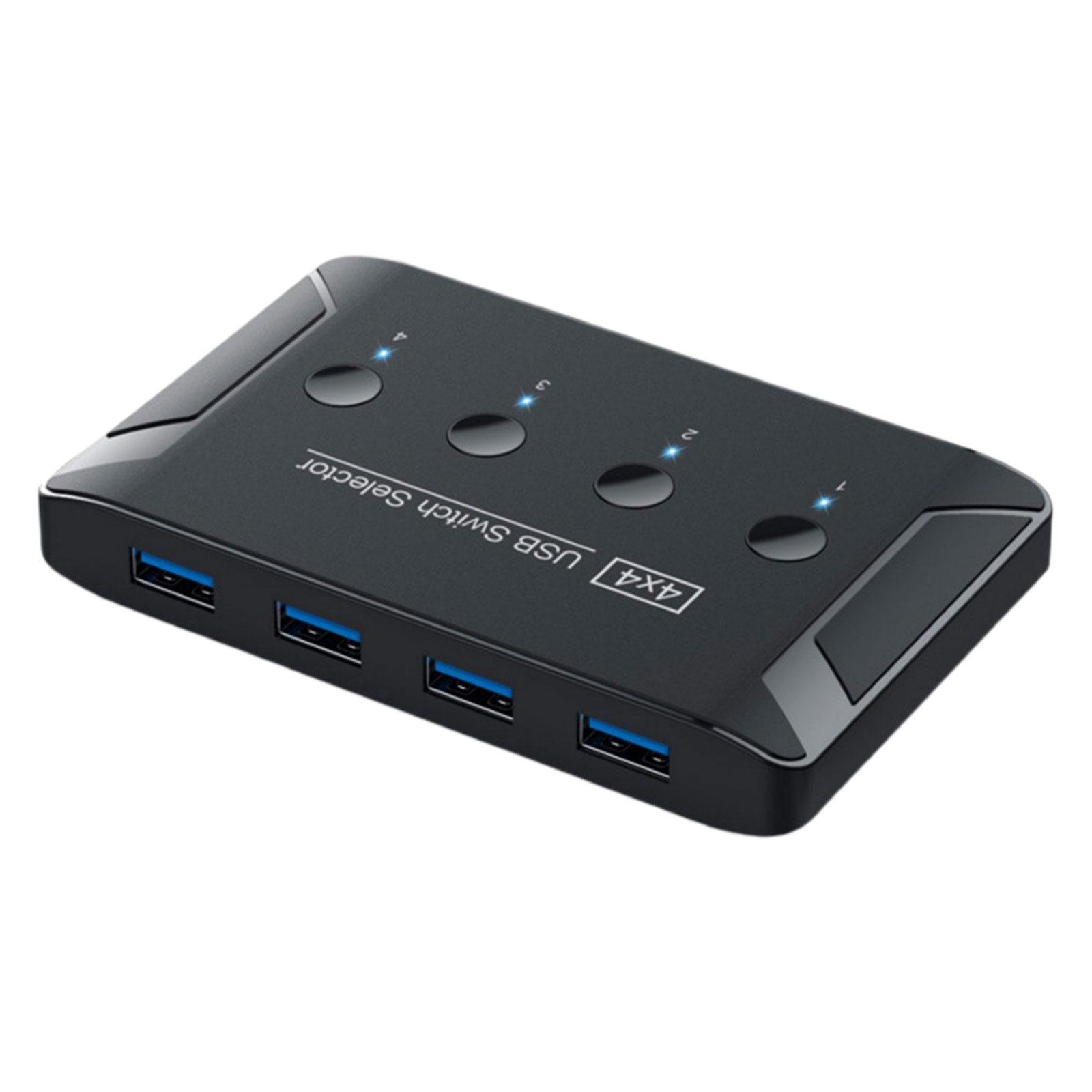 USB 3.0 Switch Selector 4 Port 4 USB Devices USB KVM Switcher for Laptop PC
