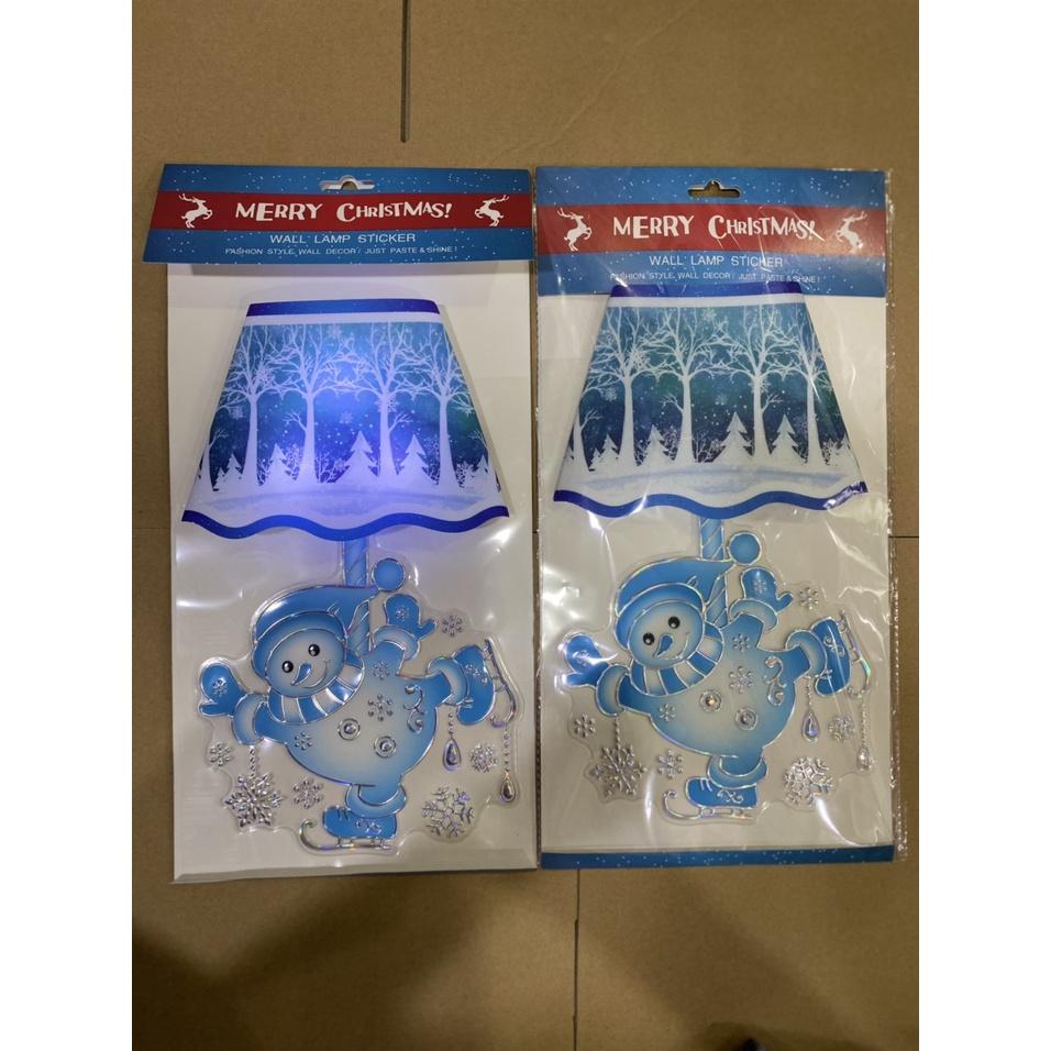 Tranh Noel Dán Tường Cửa Kính Có Đèn Led Bên Trong Chạy Bằng Pin - Cho Giáng Sinh Đầm Ấm An Lành