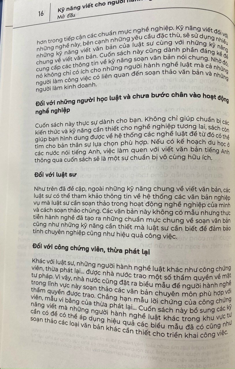 Kỹ năng viết cho người hành nghề luật