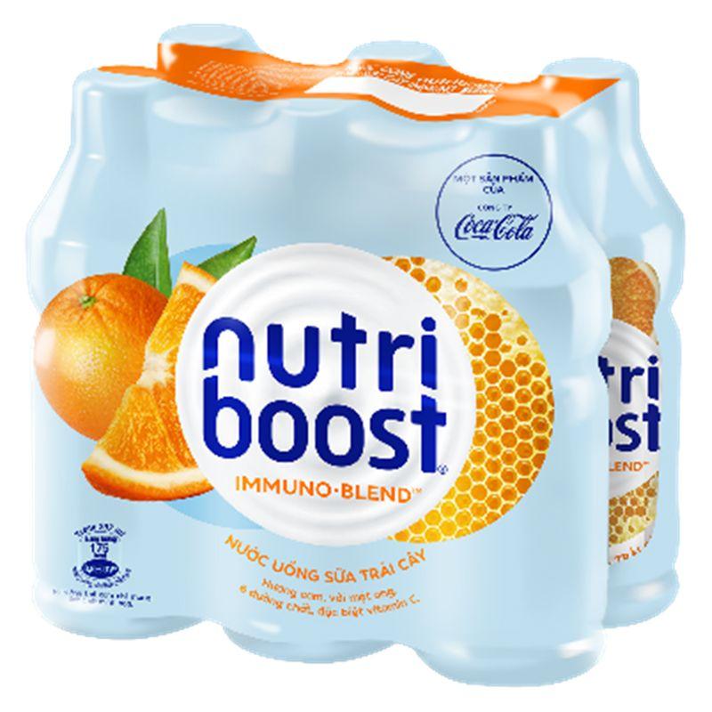 Lốc 6 Chai Sữa Trái Cây Nutriboost Hương Cam Mật Ong 297mlChai-88935049501509