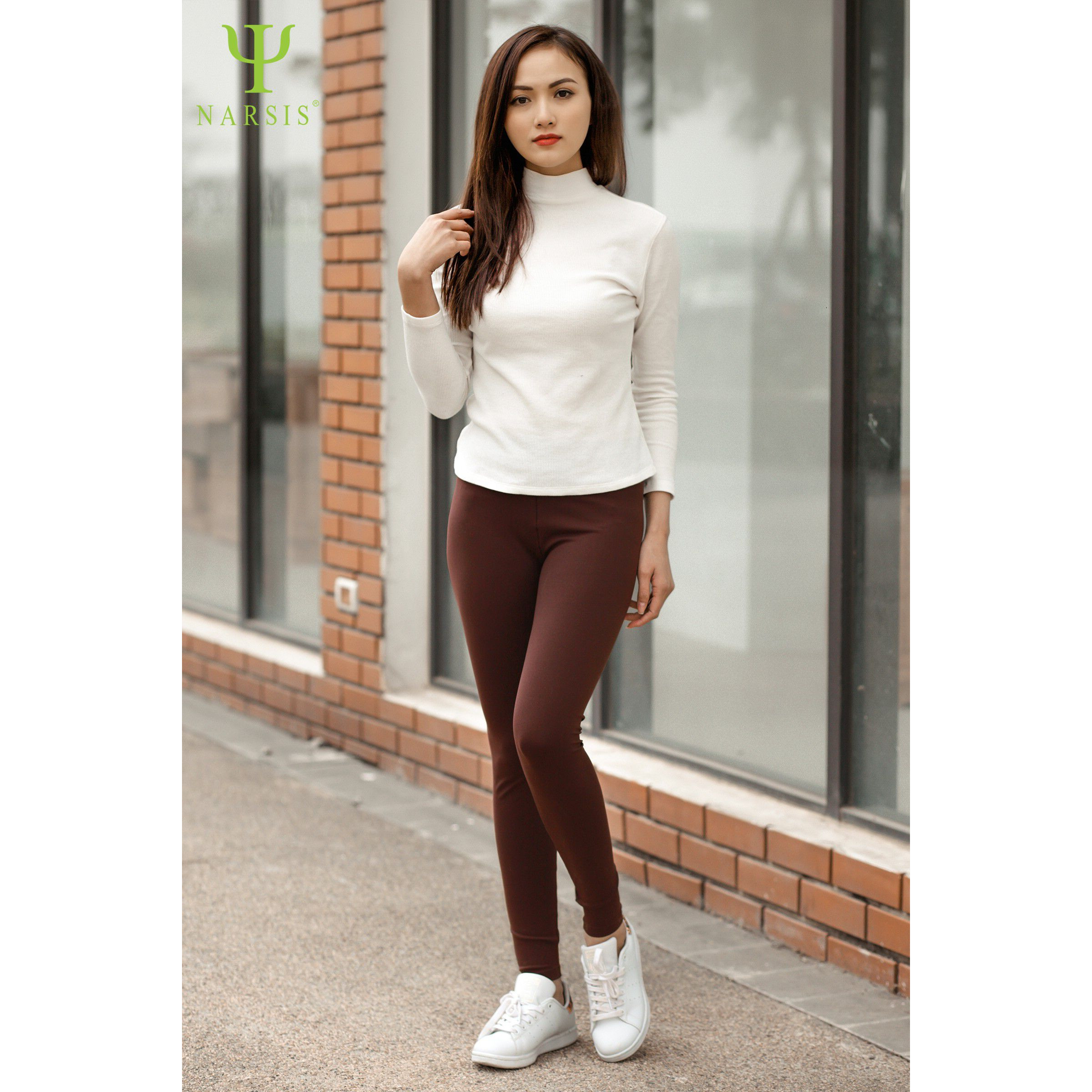 Quần nữ Legging Narsis P7067 màu nâu Coffee