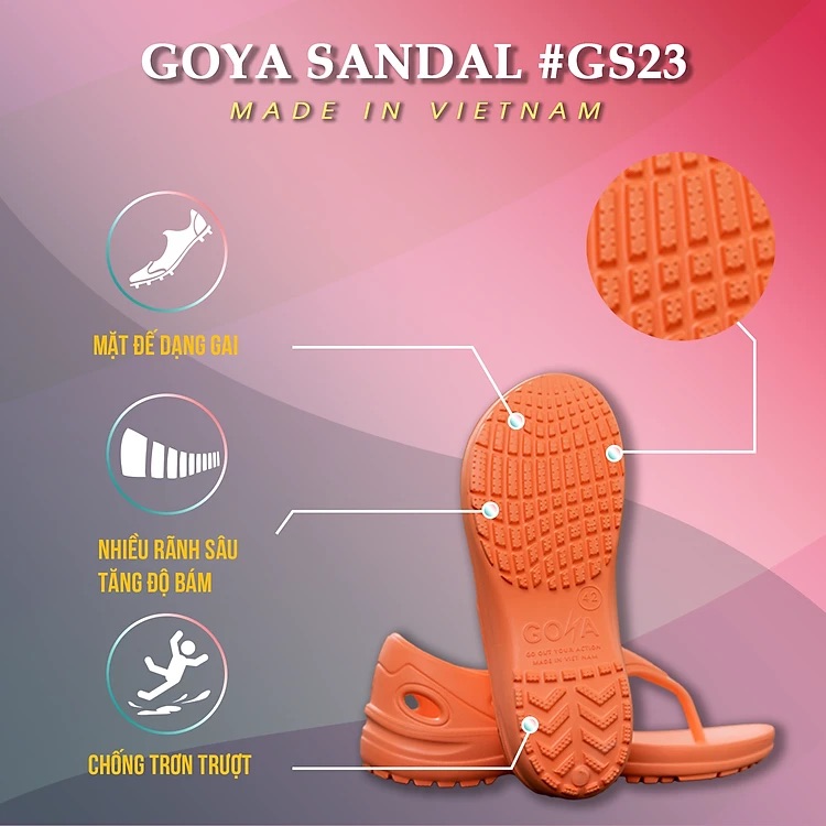 [HOT] Dép Thể Thao Cao Cấp Goya Sandal GS23 - Màu Cam