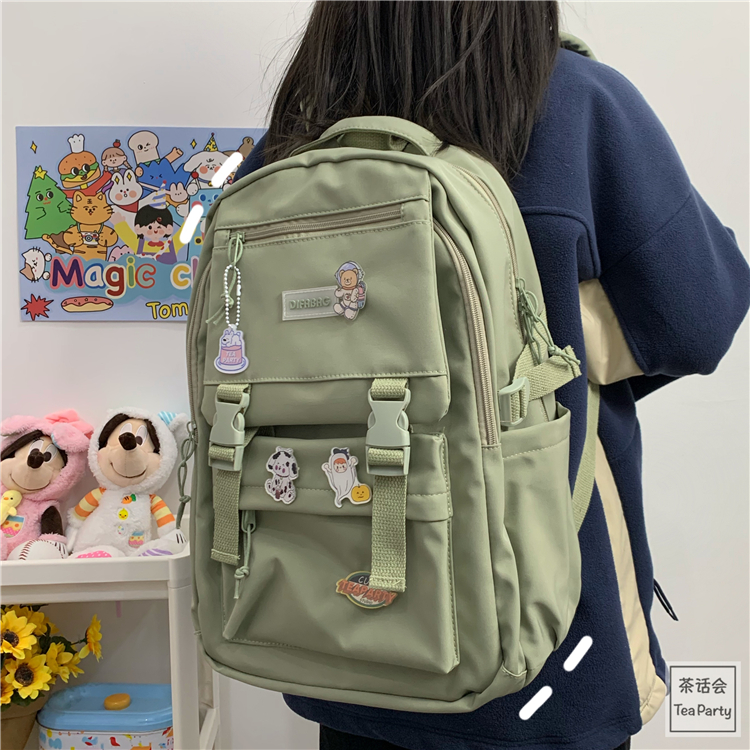 cặp học sinh đi học thời trang, balo nữ đi học 2 nịt difabag