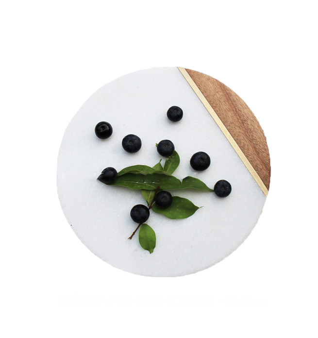 Khay thực phẩm gỗ đá stuido Chopping Board Marble Round