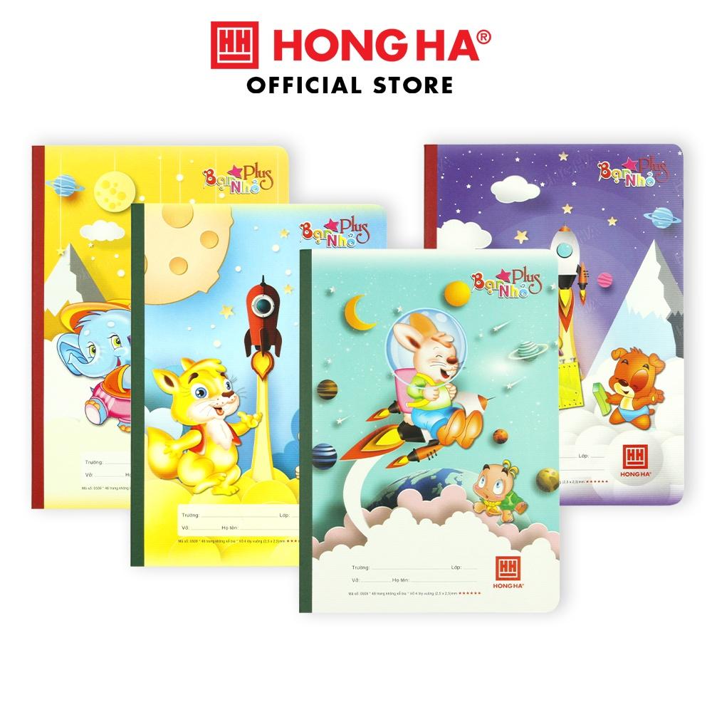 10 Vở 4 ô ly Hồng Hà 48 trang School Bạn nhỏ Plus (0509P)