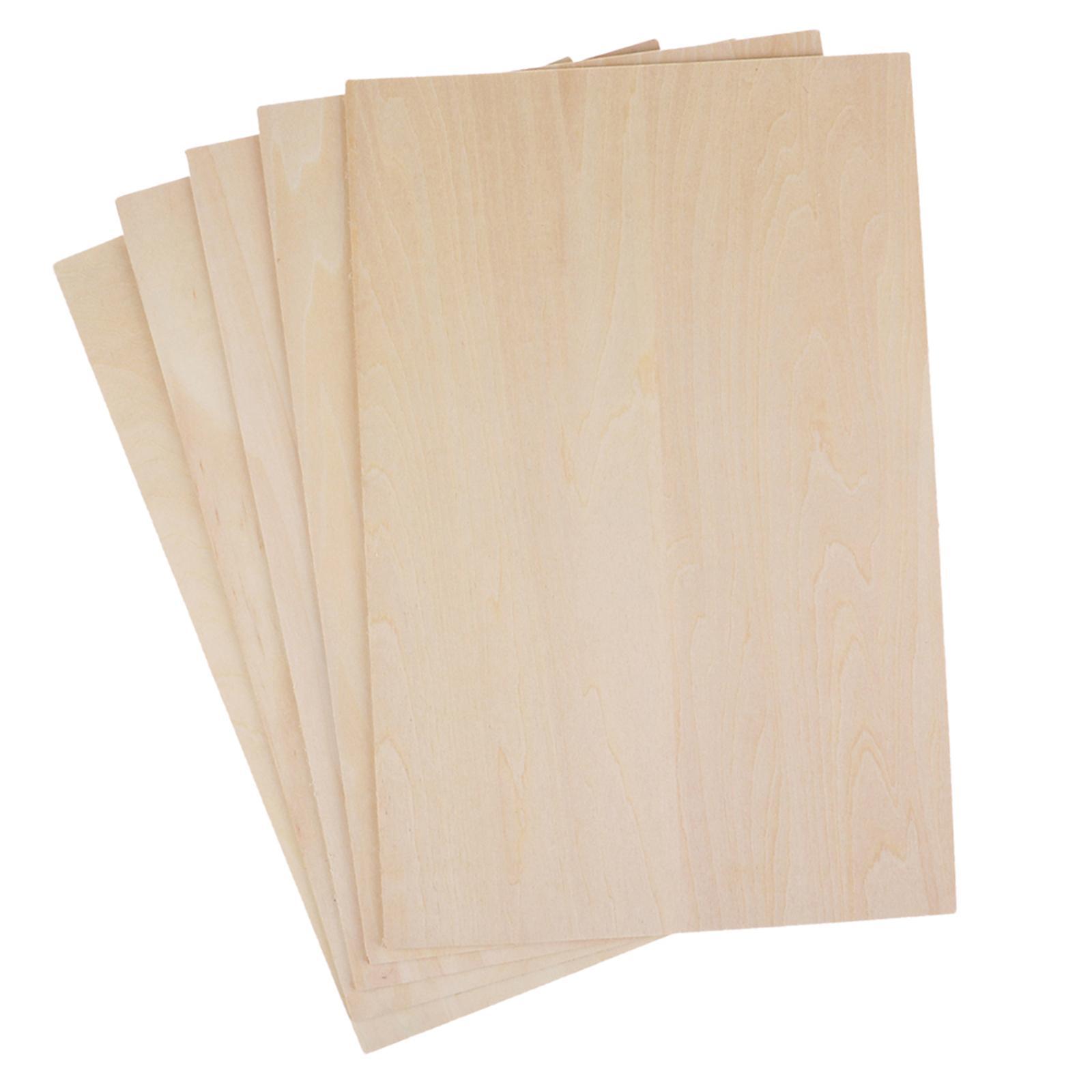 10Pcs Unfinished Wood 200x200x2mm for Mini House Crafts Making Plane Model