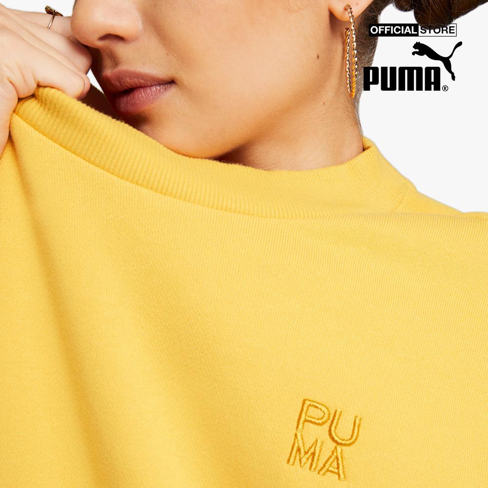 PUMA - Áo sweatshirt nữ cổ tròn tay dài Infuse 535647-40