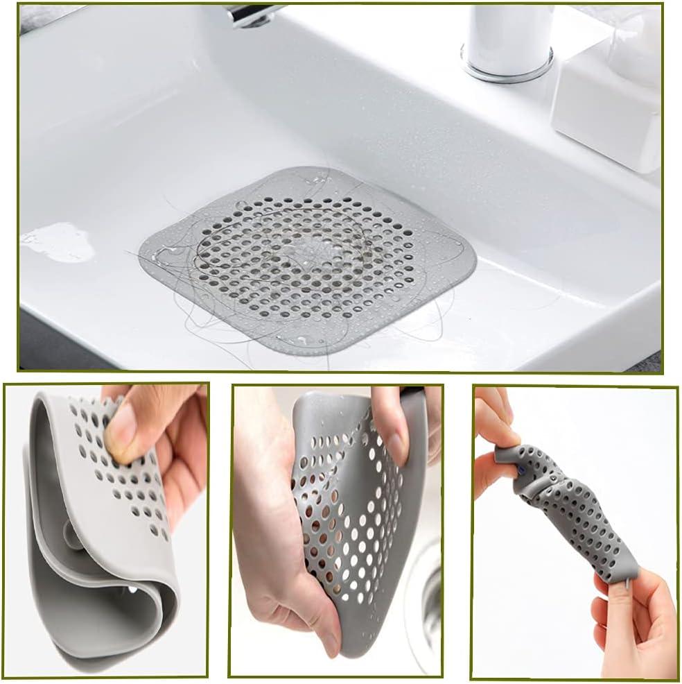 2 máy tính bảo vệ cống silicone, bộ lọc bồn rửa nhà bếp với cốc hút, bộ lọc nắp thoát nước, bộ lọc nhà bếp và bồn rửa phòng tắm.