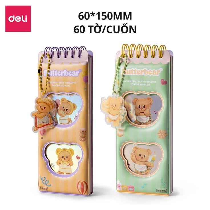 Sổ Ghi Chú Deli Gấu Bơ 60 Tờ HY226