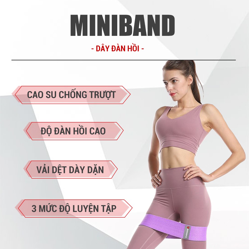 SET 3 dây GoodFit tập gym, tập mông mini band GF914MB