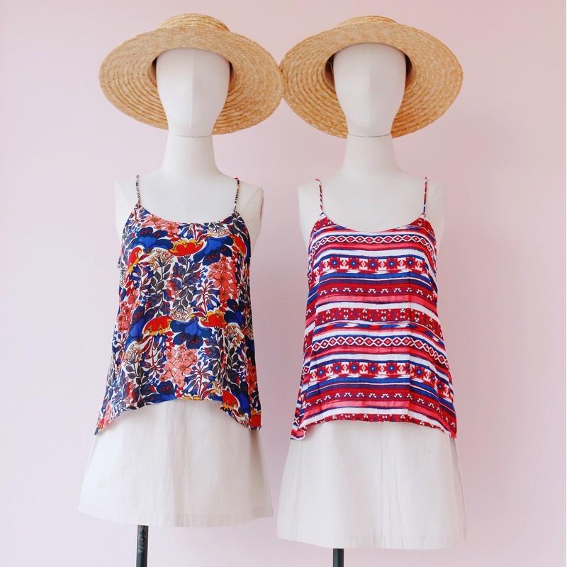 KIOBI - Áo kiểu CROPTOP 2 dây - Hoa