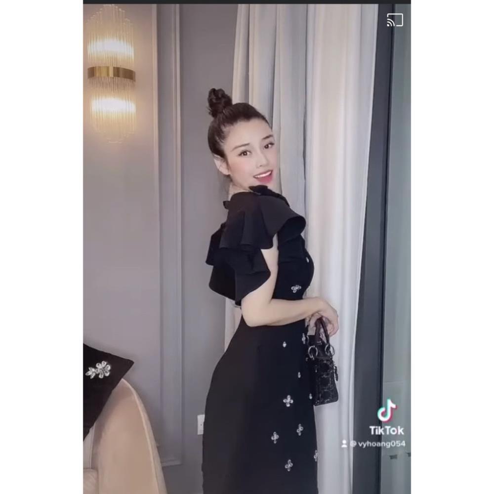 VÁY IN HOA NHŨ TAY BÈO 2 MÀU CHO NỮ ! *