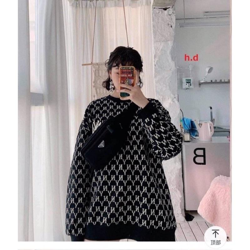 Áo Sweater Unisex NY màu ĐEN/KEM Vải Chân cua Form Rộng Ulzzang Unisex Nam nữ unisex Jaystoree