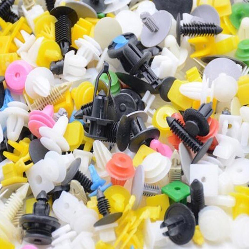 Set 100 Đinh Tán Nhựa Nhiều Màu Cho Xe Ô Tô