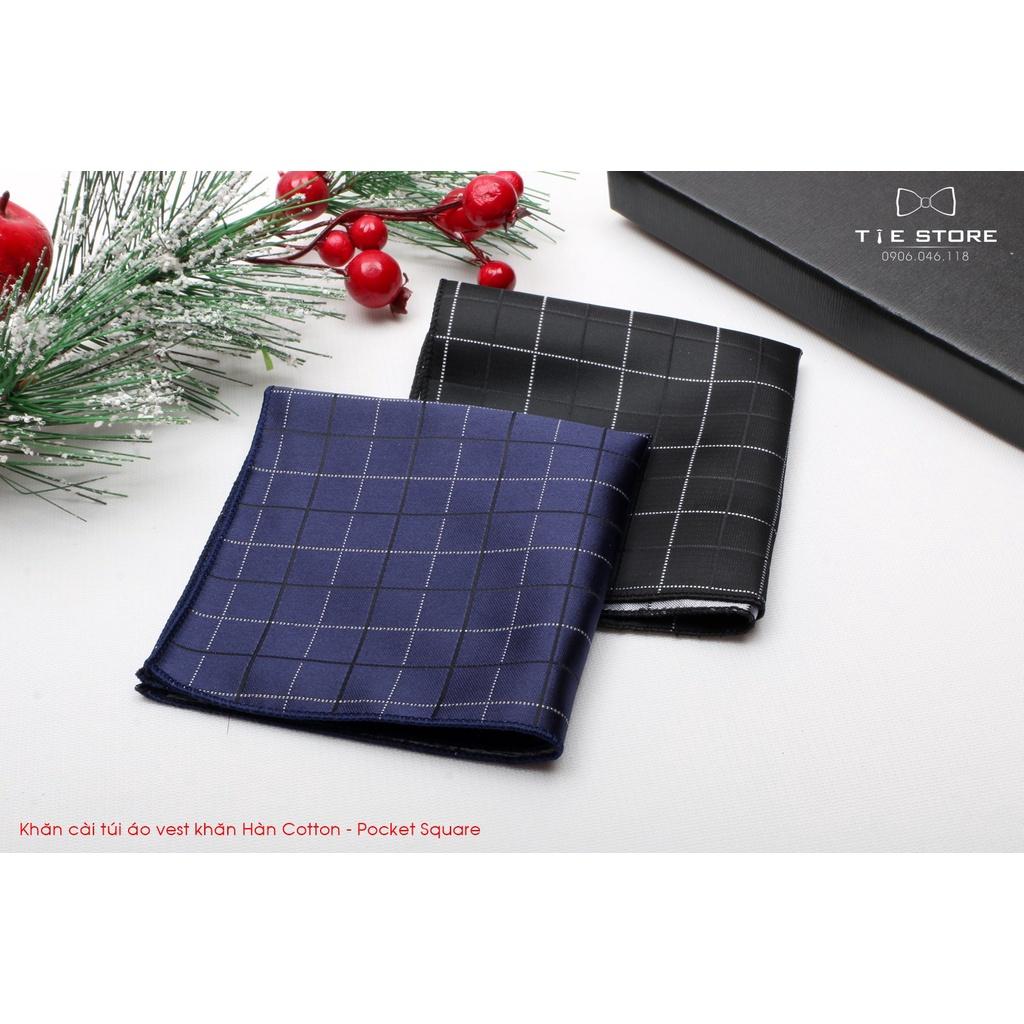 Khăn Cài Túi Áo Vest - Pocket Square, phụ kiện lịch lãm, kẻ caro