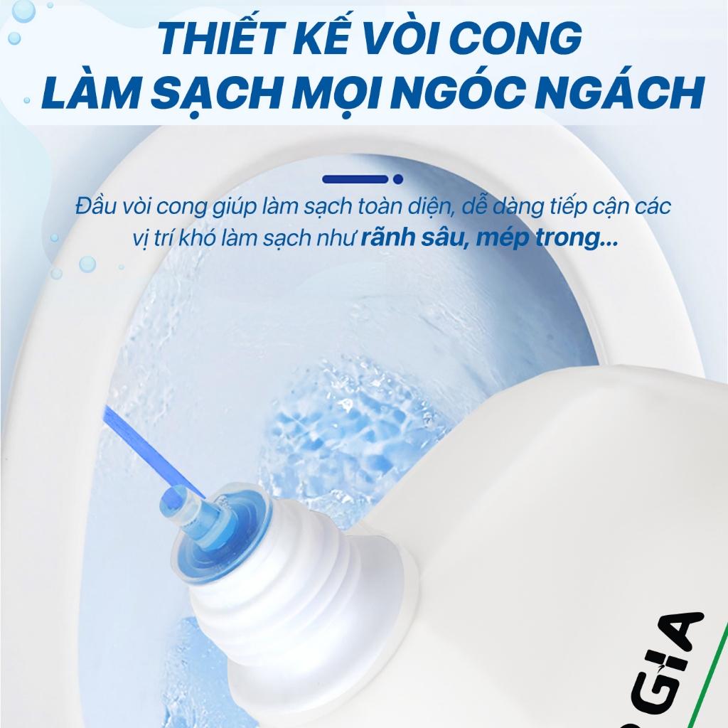 Combo 4 chai tẩy rửa bồn cầu TopGia 500ml, kháng khuẩn, khử mùi hôi, tẩy sạch vết bẩn hiệu quả