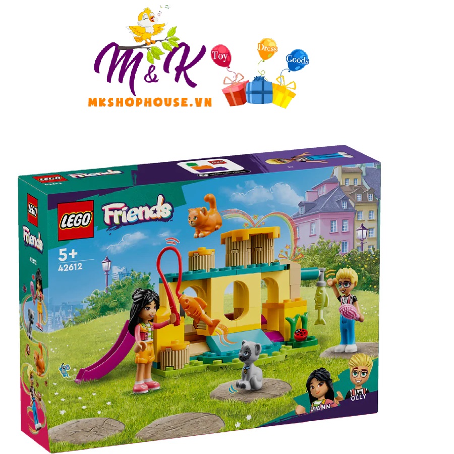 LEGO FRIENDS 42612 Đồ chơi lắp ráp Khu vui chơi cho mèo con (87 chi tiết)