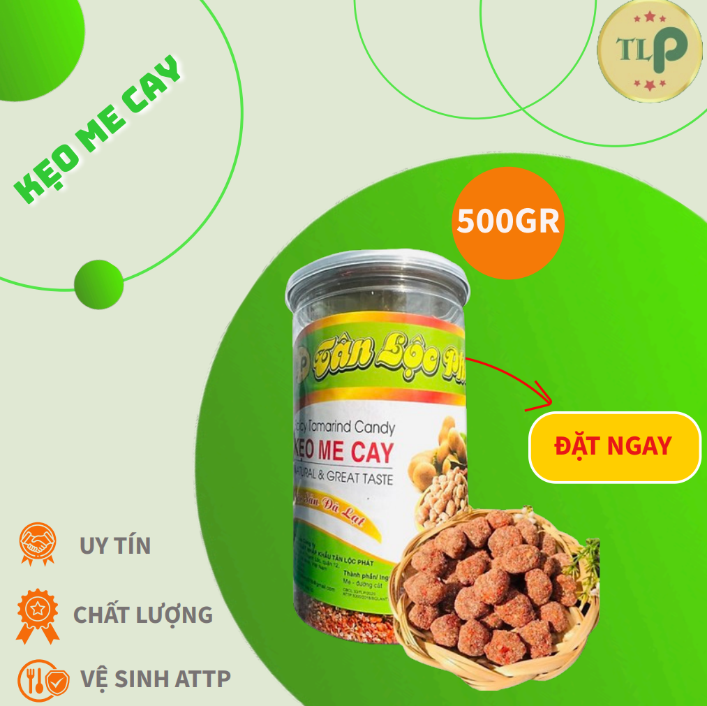 500G KẸO ME CAY XÍ MUỘI THƯƠNG HIỆU TÂN LỘC PHÁT