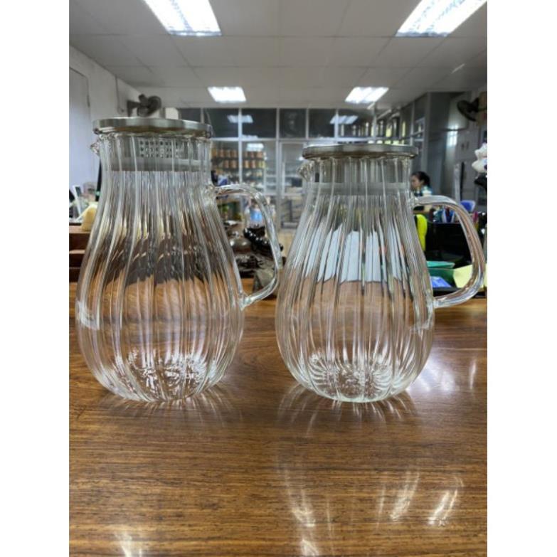 Bình thủy tinh đựng nước - Bình nước thủy tinh chịu nhiệt 2Lít và 1.5Lít - Gia Dụng Đức Minh