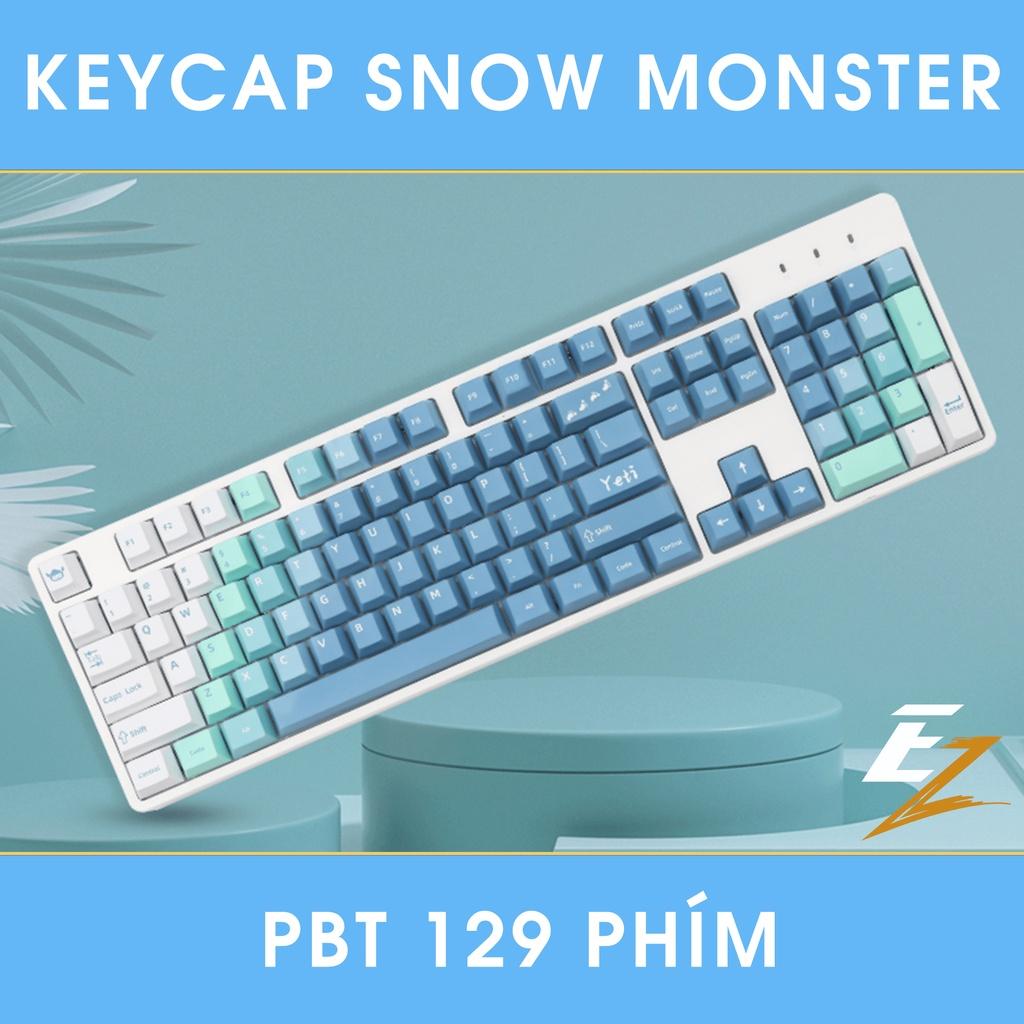 Keycap Cho Bàn Phím Cơ Snow Monster Thick PBT Cherry Profile 129 Phím