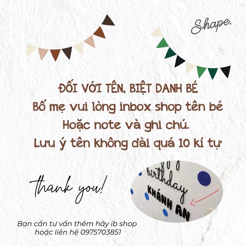 Set trang trí sinh nhật Hàn quốc Donut nhiều màu kèm bóng