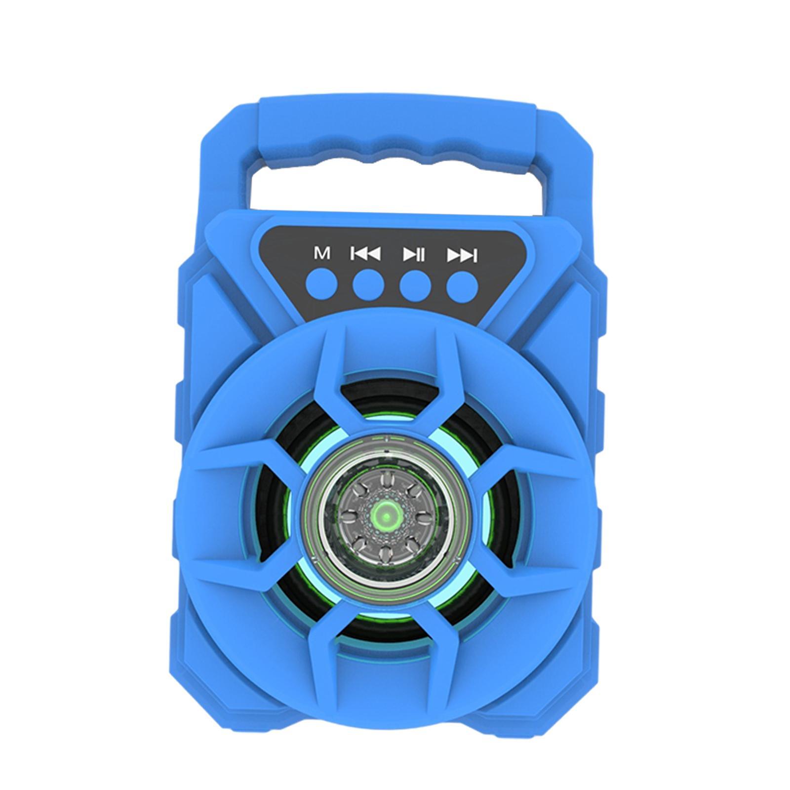 Portable Disco Bluetooth Speaker Rechargeable Sound Wireless Blue