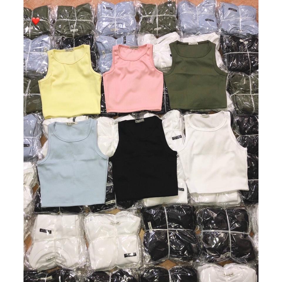 Áo croptop Ba Lỗ nữ kiểu sexy ôm body tank top trơn,Áo CP02 kiểu hàn quốc vải cotton cổ tròn mặc đi chơi,tập gym,đi biển - CP02 Hồng