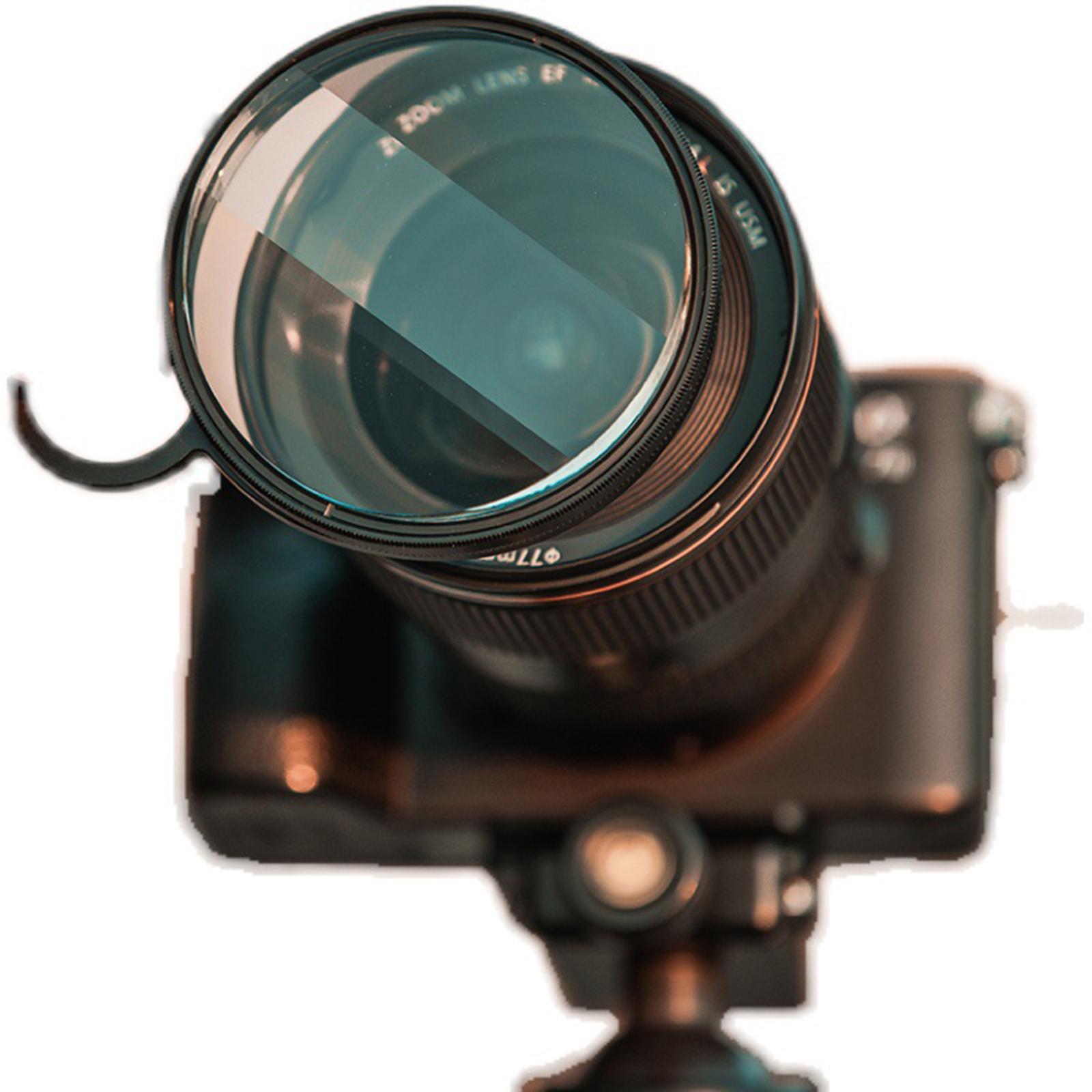 77mm Handheld Special Effects Filter Kaleidoscope Prism Handle 2 Finger Ring