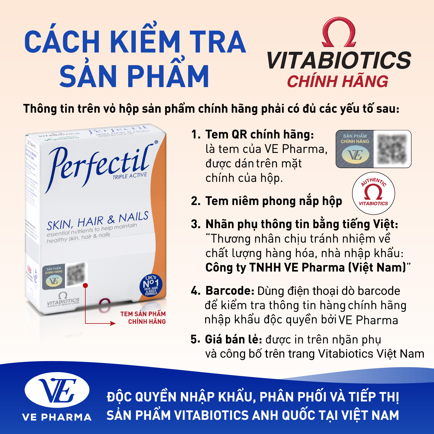 Bộ Sản Phẩm Vitabiotics Viên Uống PERFECTIL Làm Đẹp Da Tóc & Móng 30 Viên Và WELLMAN Tăng Cường Sức Khỏe Cho Nam 30 Viên